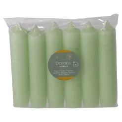 Decoris Kaarsen>Kaars 11 cm 6st. groen