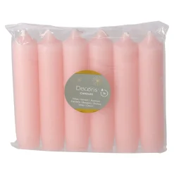 Decoris Kaarsen>Kaars 11 cm 6st. roze
