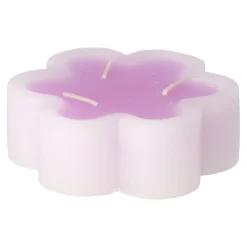 Kaarsen>Kaars bloem lila 12 x 4 cm