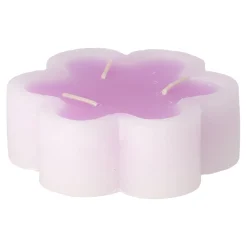 Kaarsen>Kaars bloem lila 12 x 4 cm