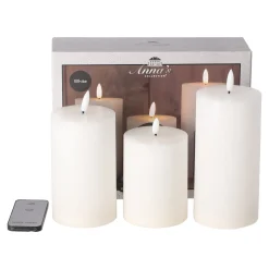 Lumineo Kaarsen>Kaars 3D lont wit 3st