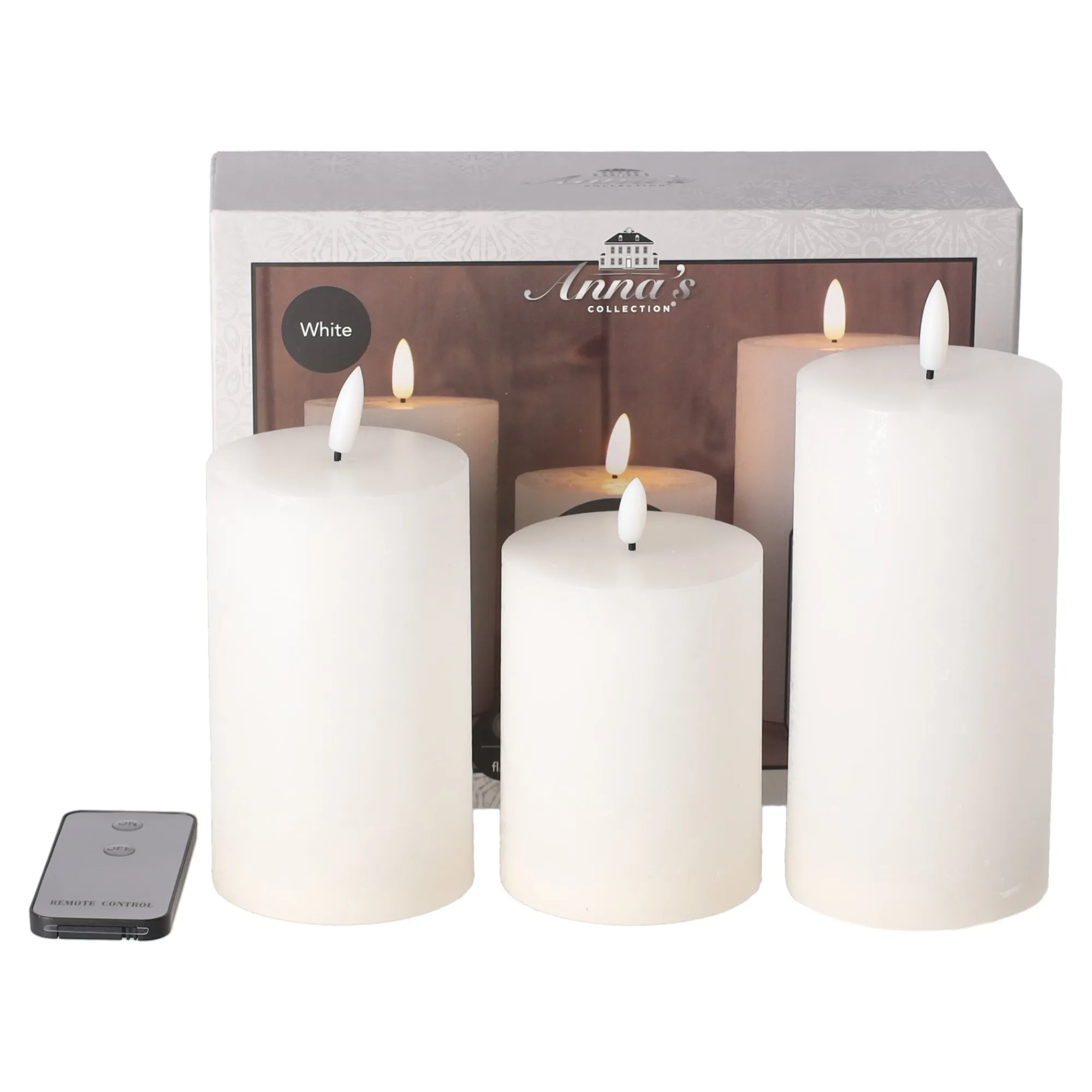 Lumineo Kaarsen>Kaars 3D lont wit 3st