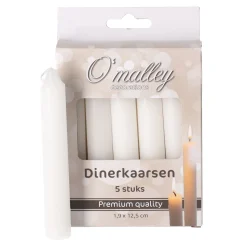 O'malley Kaarsen>Kaars Diner Wit