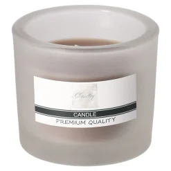 O'malley Kaarsen>Kaars glas 9 x 8 cm taupe