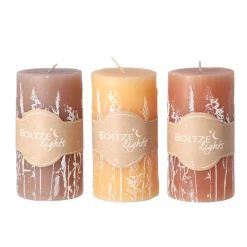 Boltze lights Kaarsen>Kaars Graser 13 cm 3 assorti oranje