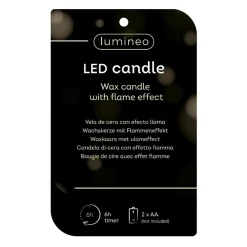 Lumineo Kerstdecoratie>Kaars led kerstboom bruin 13 cm