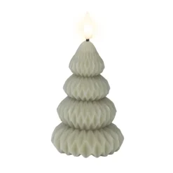 Lumineo Kerstdecoratie>Kaars led kerstboom groen 10 cm