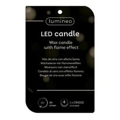 Lumineo Kerstdecoratie>Kaars led kerstboom groen 10 cm