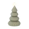 Lumineo Kerstdecoratie>Kaars led kerstboom groen 13 cm