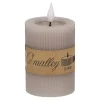O'malley Kaarsen>Kaars rib melt LED 7 x 10 cm taupe