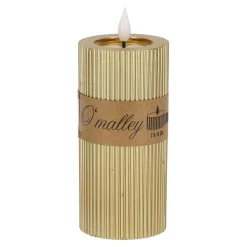 O'malley Kaarsen>Kaars rib melt LED 7 x 15 cm goud