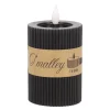 O'malley Kaarsen>Kaars rib melt LED 7 x 10 cm zwart