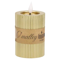O'malley Kaarsen>Kaars rib melt LED 7 x 10 cm goud