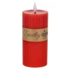 O'malley Kaarsen>Kaars rib melt LED 7 x 15 cm rood