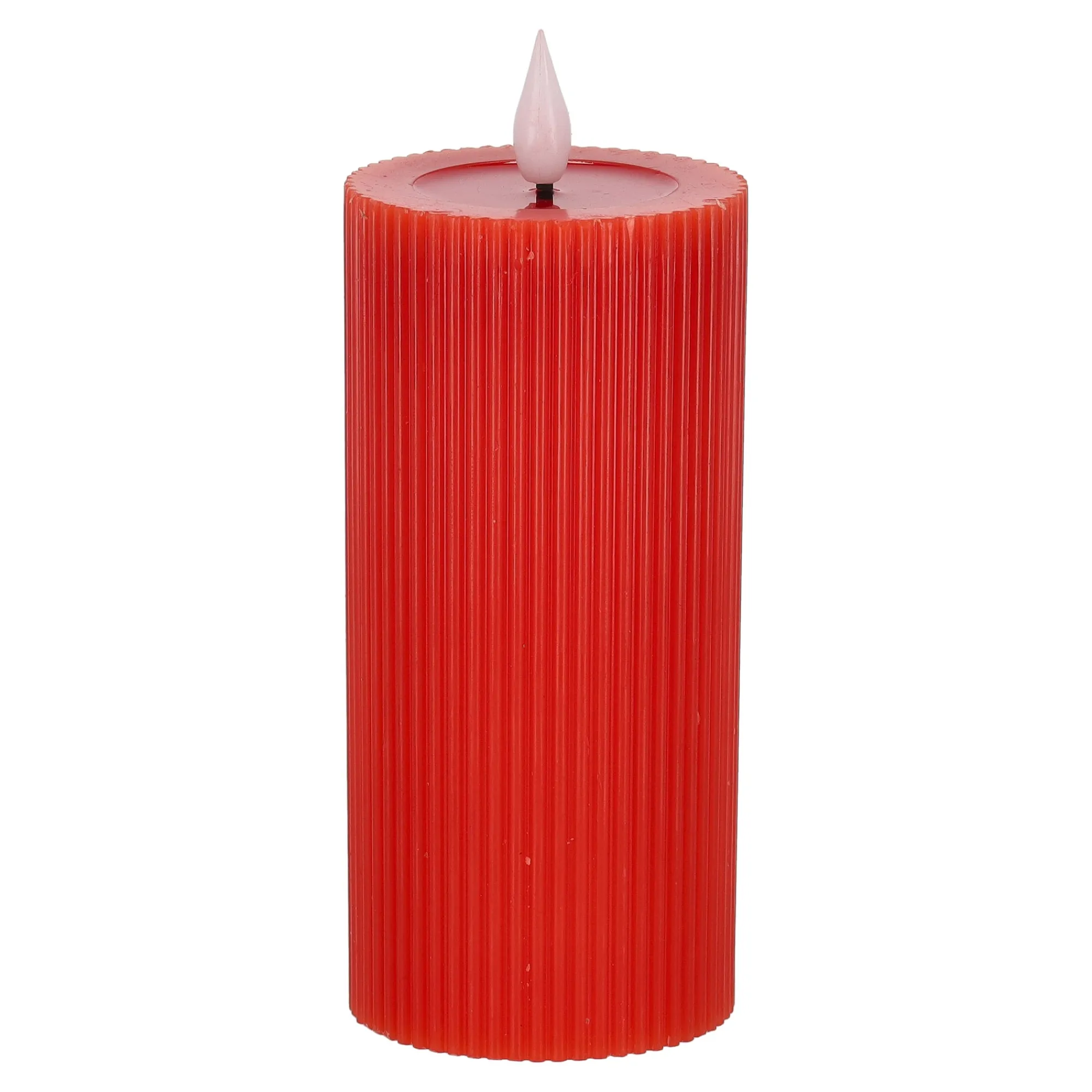 O'malley Kaarsen>Kaars rib melt LED 7 x 15 cm rood