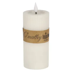 O'malley Kaarsen>Kaars rib melt LED 7 x 15 cm wit