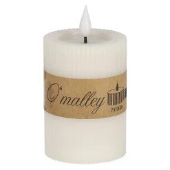 O'malley Kaarsen>Kaars rib melt LED 7 x 10 cm wit