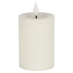 O'malley Kaarsen>Kaars rib melt LED 7 x 10 cm wit