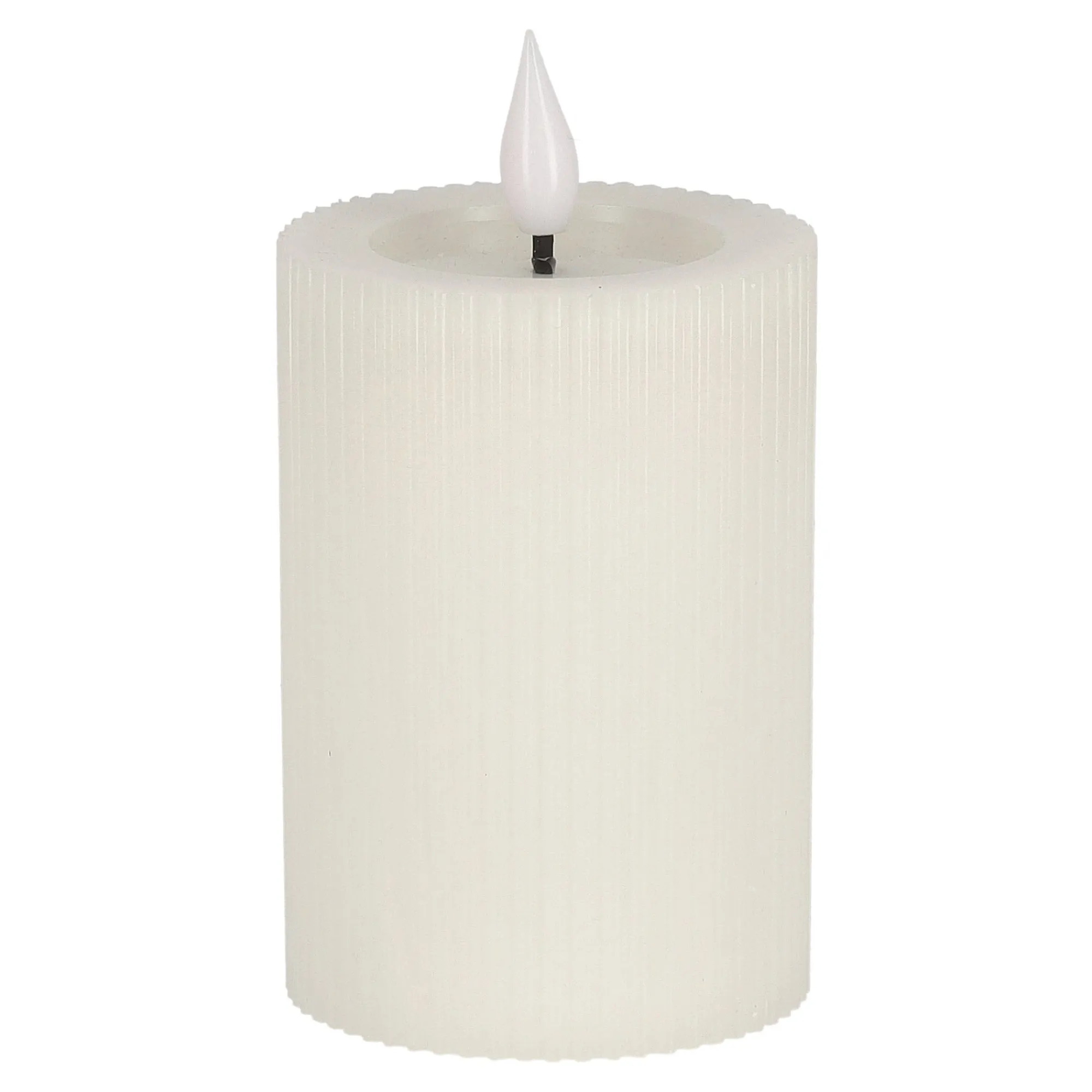 O'malley Kaarsen>Kaars rib melt LED 7 x 10 cm wit