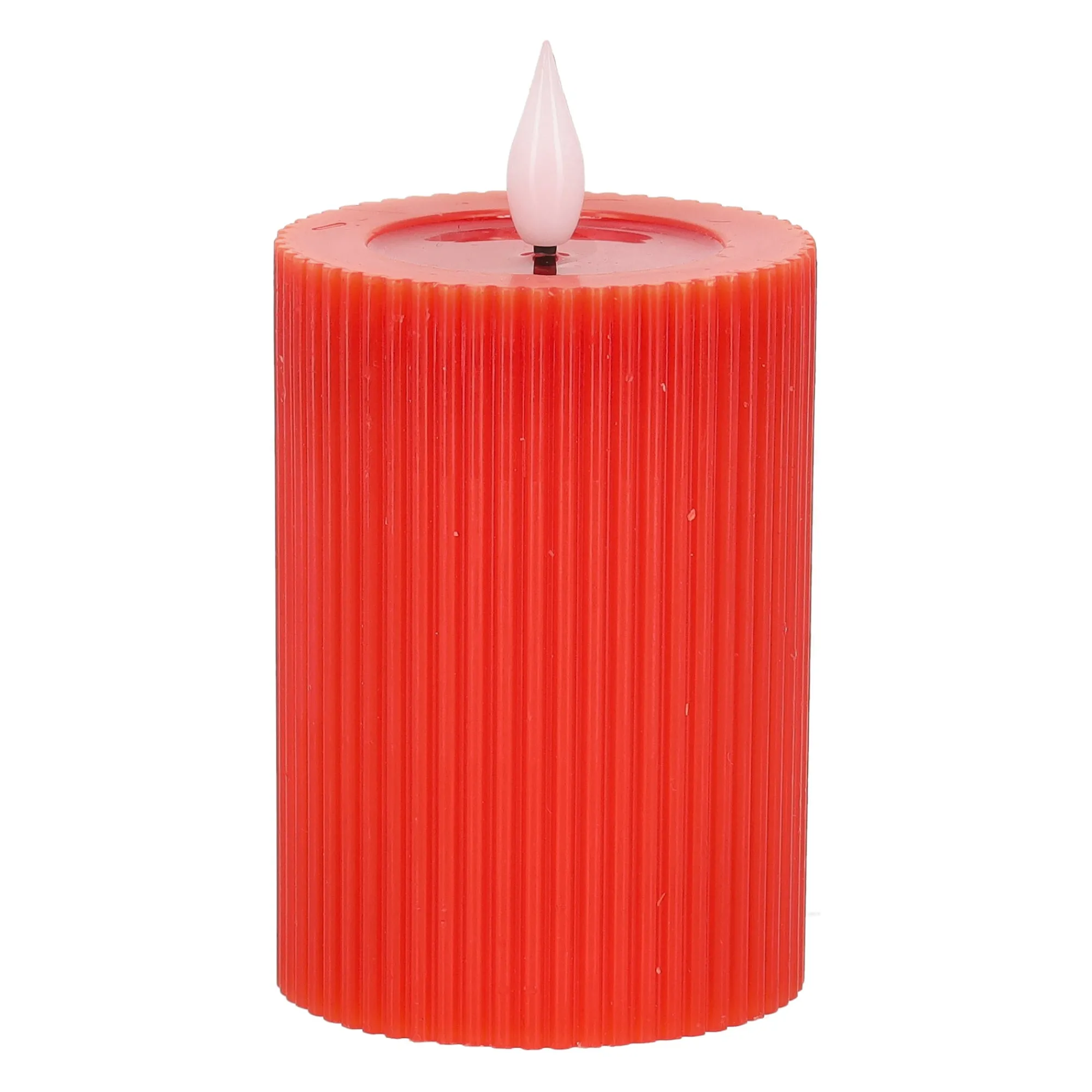 O'malley Kaarsen>Kaars rib melt LED 7 x 10 cm rood