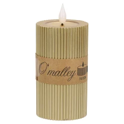 O'malley Kaarsen>Kaars rib melt LED 7 x 12 cm goud