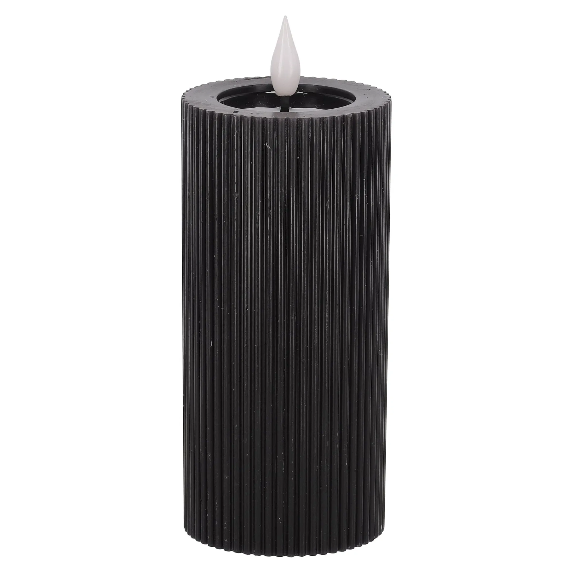 O'malley Kaarsen>Kaars rib melt LED 7 x 15 cm zwart