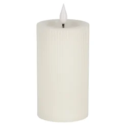 O'malley Kaarsen>Kaars rib melt LED 7 x 12 cm wit