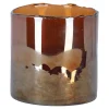 Natural Collections Kaarsen>Kaarshouder glas bruin 12 cm