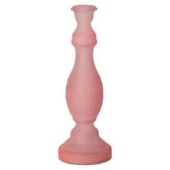 Natural Collections Kaarsen>Kaarshouder van glas 10 x 30 cm roze, 2 assorti