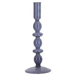 Kaarsen>Kandelaar grijs 24 x 9 cm