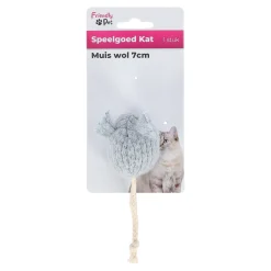 Friendly Pet Kattenspeeltjes>Kattenspeeltje muis wol 7cm