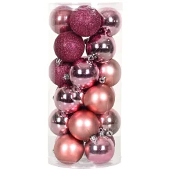 O'malley Kerstballen>Kerstbal 2.5cm mix koker 35st blush pink