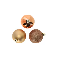 O'malley Kerstballen>Kerstbal 4cm mix koker 24st soft copper