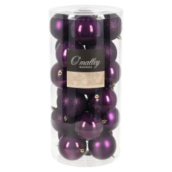 O'malley Kerstballen>Kerstbal 4cm mix koker 24st vijg