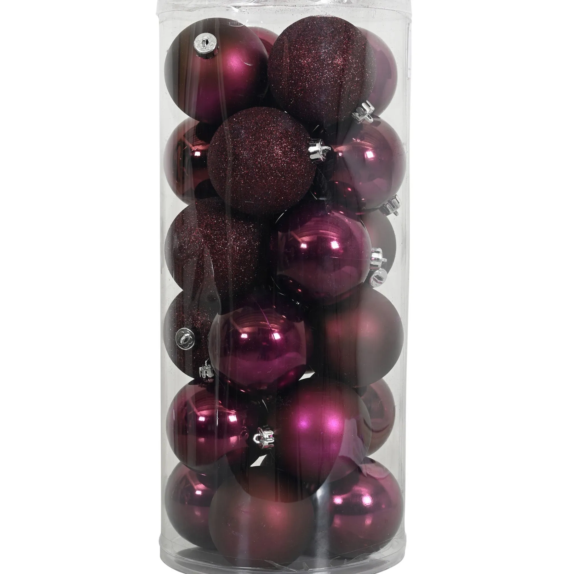 O'malley Kerstballen>Kerstbal 6cm mix koker 24st ruby red