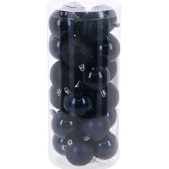 O'malley Kerstballen>Kerstbal 4cm mix 24st night blue