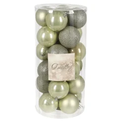 O'malley Kerstballen>Kerstbal 4cm mix 24st white mint