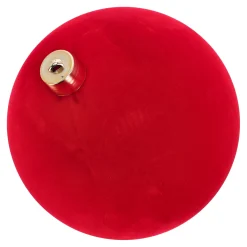 Kerstballen>Kerstbal 30cm velvet rood