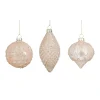 Mica Decorations Kerstballen>Kerstbal glas champagne 9 cm