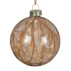 Decoris Kerstballen>Kerstbal glas pecan 8 cm
