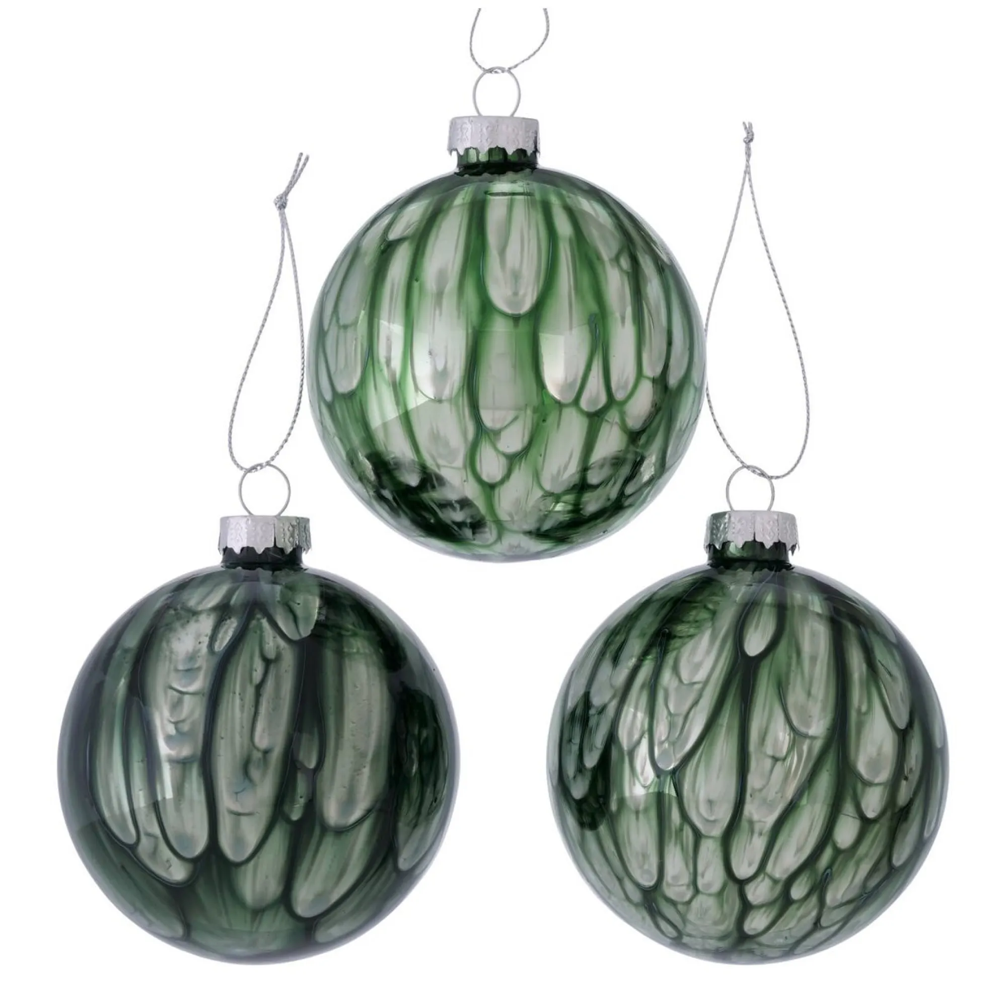 Boltze home Kerstballen>Kerstbal glas Shadie groen 8cm