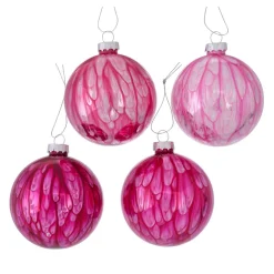 Boltze home Kerstballen>Kerstbal glas Shadie roze 8cm
