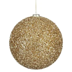 Kerstballen>Kerstbal onbreekbaar champagne 15 cm