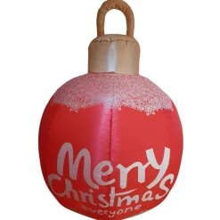 Kerstballen>Kerstbal opblaasbaar 90x125cm