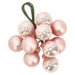 Kerstballen>Kerstbal tros 2cm 10st roze