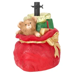 Kerstbomen>Kerstboomvoet cadeau met beer