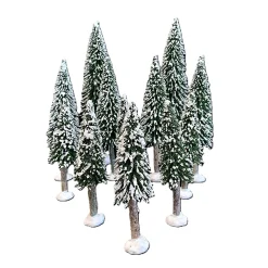 Kerstdorp>Kerstdorp bomenset 12-delig