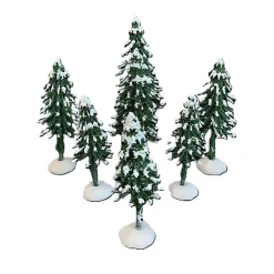 Kerstdorp>Kerstdorp bomenset kerstdorp 7-delig