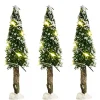 Kerstdorp>Kerstdorp boom met LED warm wit 14cm