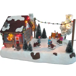 Kerstdorp>Kerstdorp chalet 33x19x17cm